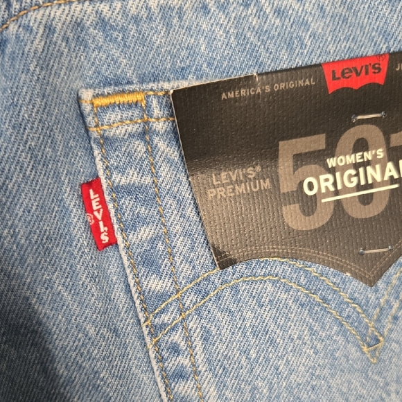 Levi's Original 501 Button Fly Ladies Size 29 Light Wash Denim Jeans - NEW - Picture 8 of 15
